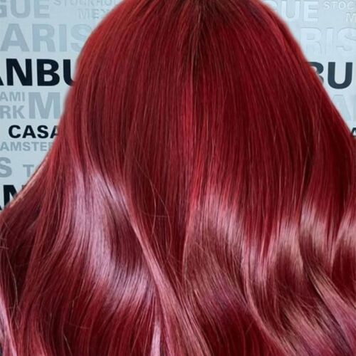 Vörös MOUNIR hajfestés
